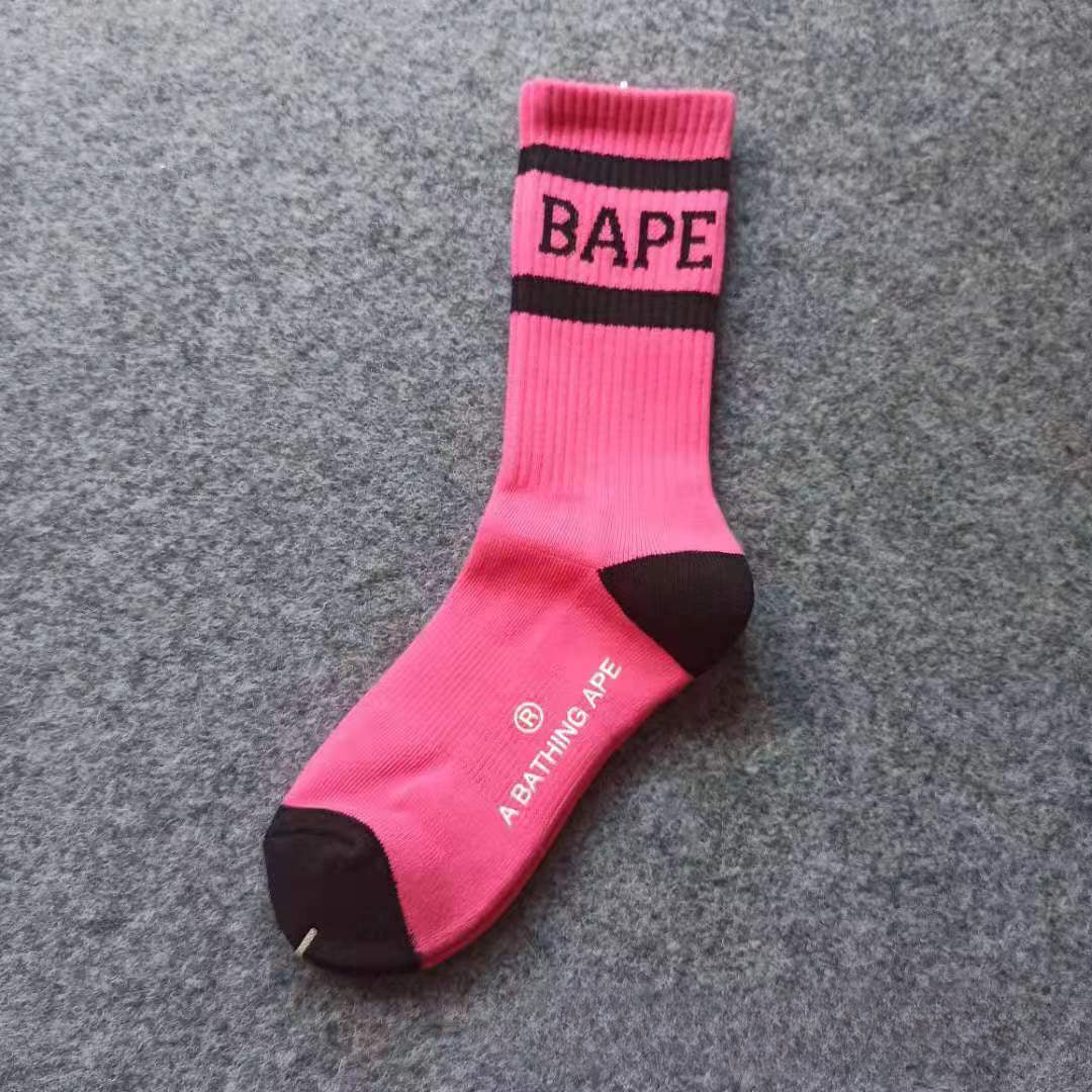 Bape Socks Men's and Women's Sports Socks with Towel Bottom