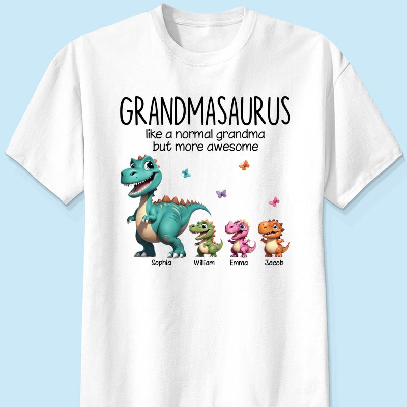 Grandmasaurus And Kids 3D Effect Dinosaurs Personalized Shirt | A Heartfelt Gift for Grandma's Birthday, Mother¡¯s Day, or Just Because