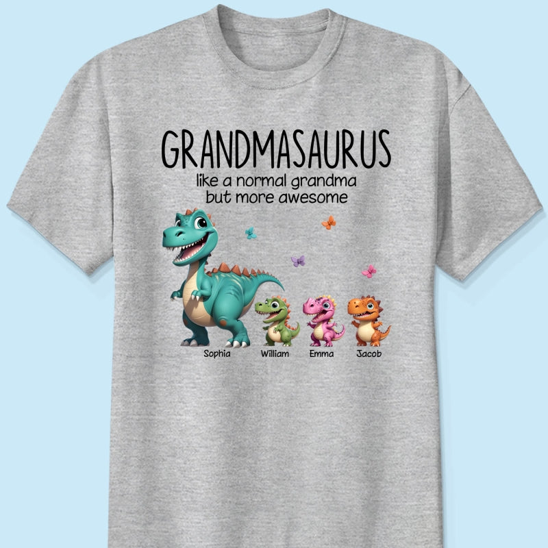 Grandmasaurus And Kids 3D Effect Dinosaurs Personalized Shirt | A Heartfelt Gift for Grandma's Birthday, Mother¡¯s Day, or Just Because