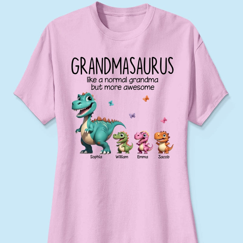 Grandmasaurus And Kids 3D Effect Dinosaurs Personalized Shirt | A Heartfelt Gift for Grandma's Birthday, Mother¡¯s Day, or Just Because