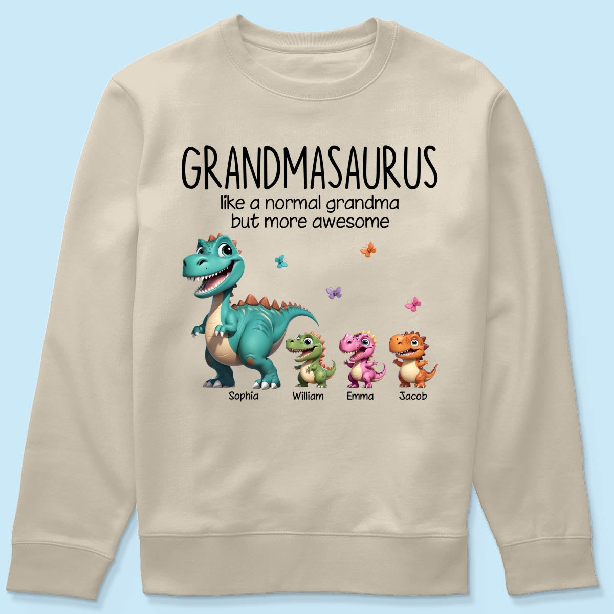 Grandmasaurus And Kids 3D Effect Dinosaurs Personalized Shirt | A Heartfelt Gift for Grandma's Birthday, Mother¡¯s Day, or Just Because
