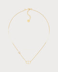 CHRISTIAN DIOR Petit CD Necklace Gold-Finish Metal(Gold)