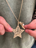 CHRISTIAN DIOR Sevilla Star Long Necklace Gold-Finish Metal(Gold)