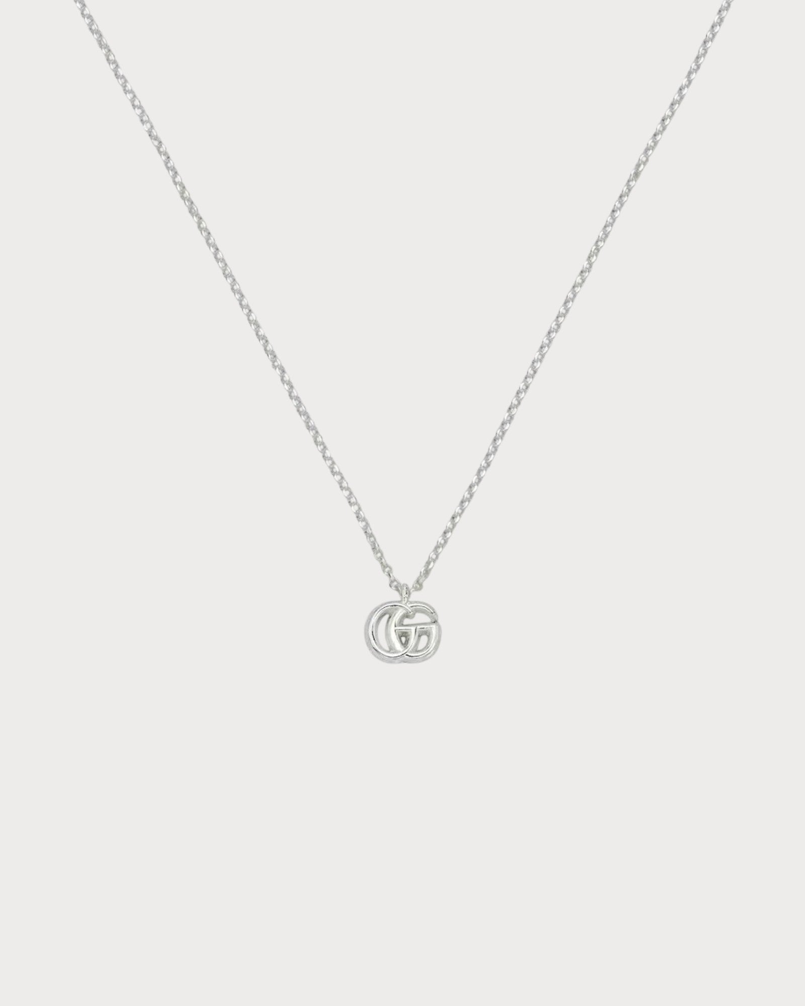 GUCCI GG Marmont Pendant Necklace Metal(Silver)