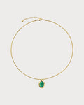 MONICA VINADER Odyssey 18ct Gold Vermeil-Plated 925 Sterling Silver and Onyx Pendant Necklace(Green)