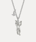 VIVIENNE WESTWOOD Man Satyr Pendant Necklace Brass(Silver)