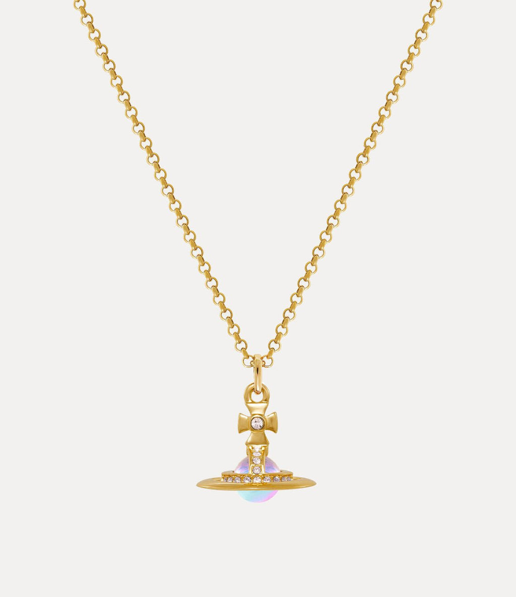 VIVIENNE WESTWOOD New Orb Pendant Necklace Brass(Petite/Pink)
