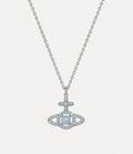 VIVIENNE WESTWOOD Olympia Pearl Pendant Necklace Brass(Blue)