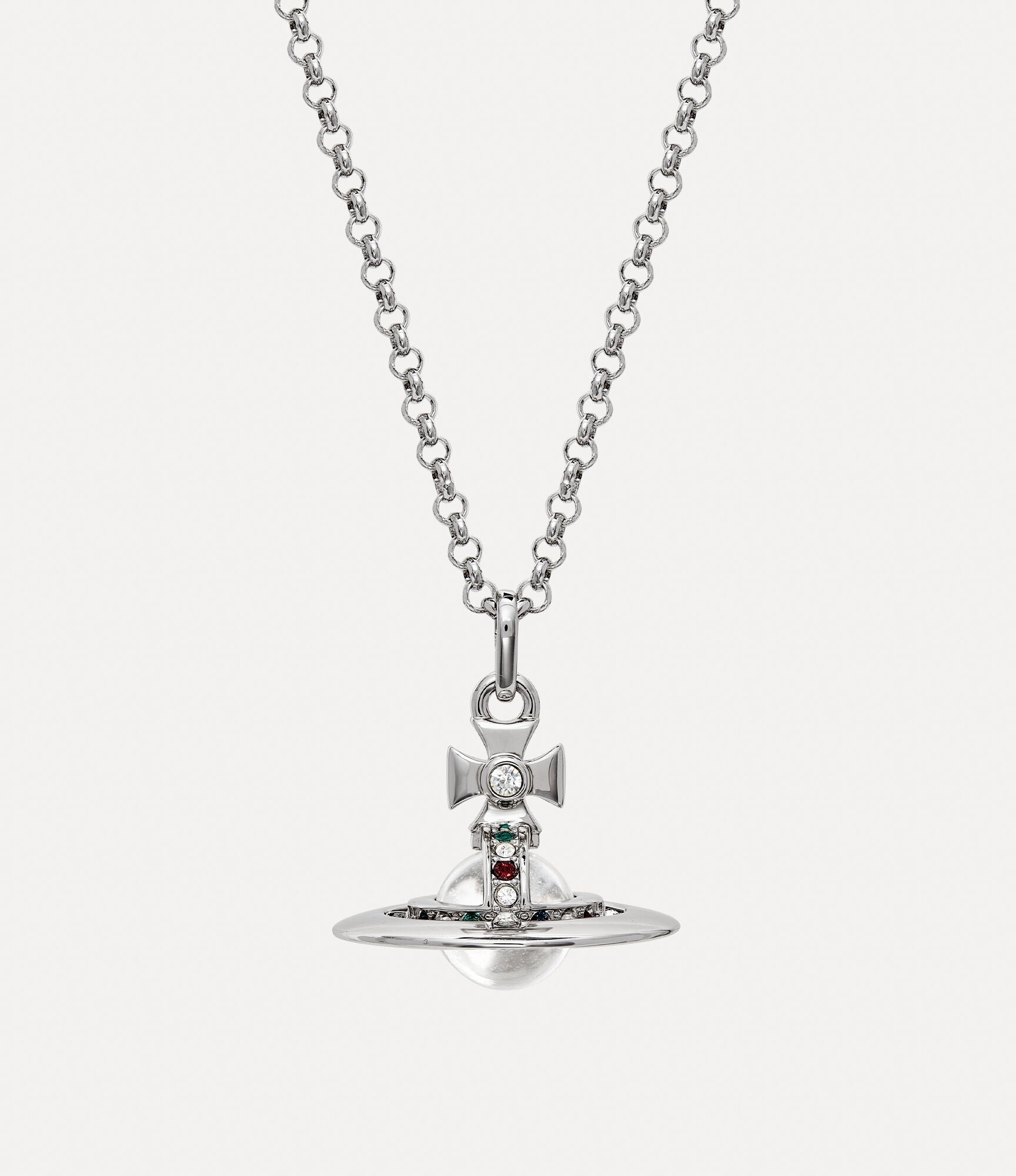VIVIENNE WESTWOOD Tiny Orb Pendant Necklace Brass(Silver)